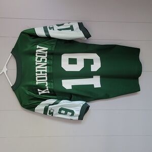 Vintage New York Jets Keyshawn Johnson 19 Throwback Green Starter Jersey M 10-12
